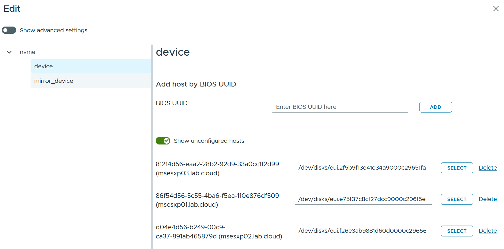 Device-Selection
