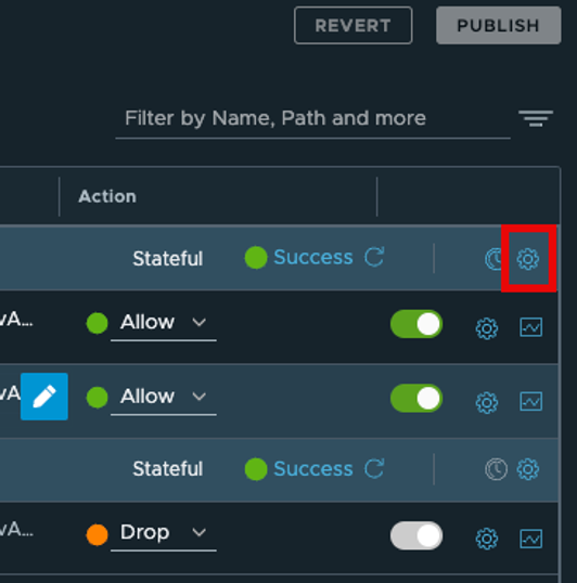 Edge Gateway Firewall Rules - Policy Configuration 1